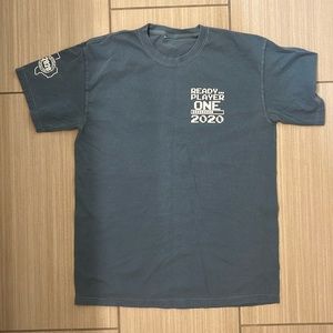 Blue tshirt; women’s size medium